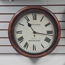 Load image into Gallery viewer, Victorian W. Batty &amp; Son English Fusee Wall Clock C. 1860 (~18") (As-Is)
