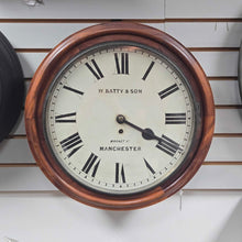 Load image into Gallery viewer, Victorian W. Batty &amp; Son English Fusee Wall Clock C. 1860 (~18") (As-Is)
