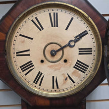 Load image into Gallery viewer, Antique Wm. L. Gilbert Octagon Drop Wall Clock (25x16x5) (As-Is)
