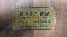 Load image into Gallery viewer, Antique Wm. L. Gilbert Octagon Drop Wall Clock (25x16x5) (As-Is)
