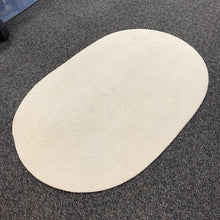 Load image into Gallery viewer, Off White Oval Braided Area Rug (64x45)
