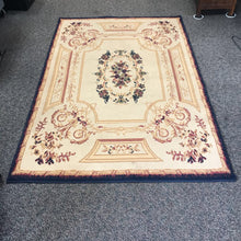 Load image into Gallery viewer, Cream Area Rug w/Floral Patterns AS IS (92x62)
