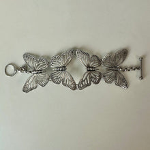 Load image into Gallery viewer, Fossil Silvertone Butterfly Statement Bracelet (7")
