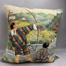 Load image into Gallery viewer, Handmade Needlepoint Embroidery Decorative Pillow (25x25)
