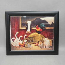 Load image into Gallery viewer, Framed Barnyard Animal Print, "All My Friends", Lowell Herrero (9.5x11.5)
