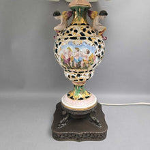 Load image into Gallery viewer, Capodimonte-Style Porcelain Cherub Table Lamp (34.5")

