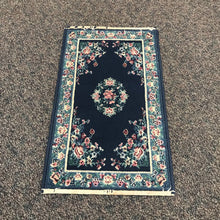 Load image into Gallery viewer, Cairo Navy Blue Rug w/Pink/White Floral Patterns (40x24)
