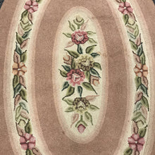 Load image into Gallery viewer, Pink Floral Hooked Rug (54x34)
