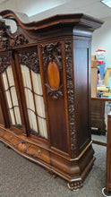 Load image into Gallery viewer, Antique Renaissance Revival Carved Walnut Armoire (~88x91x26)
