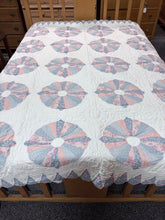 Load image into Gallery viewer, Arch Quilts Dresden Plate Pink &amp; Blue Quilt (84x68)
