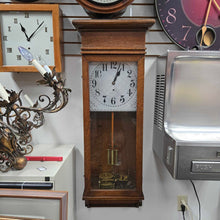 Load image into Gallery viewer, Montgomery Time Systems Oak Master Program Clock (As-Is) (47x17x7.5)
