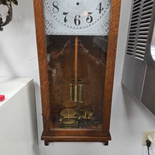 Load image into Gallery viewer, Montgomery Time Systems Oak Master Program Clock (As-Is) (47x17x7.5)
