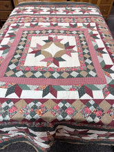 Load image into Gallery viewer, Handmade Patchwork Quilt Featuring Center Star (100x90)
