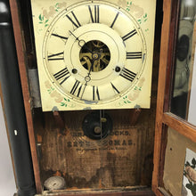 Load image into Gallery viewer, Seth Thomas Weight-Driven Shelf Clock (As-Is) (~25x15x5)
