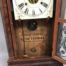 Load image into Gallery viewer, Seth Thomas Weight-Driven Shelf Clock (~28x15x5.5)
