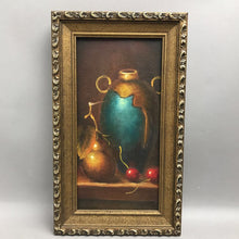 Load image into Gallery viewer, Gold Framed Vase with Fruit (14x8)

