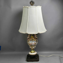 Load image into Gallery viewer, Capodimonte-Style Porcelain Cherub Table Lamp (34.5")
