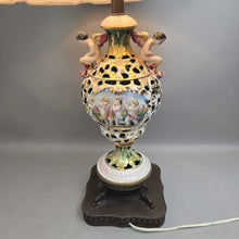 Load image into Gallery viewer, Capodimonte-Style Porcelain Cherub Table Lamp (34.5")
