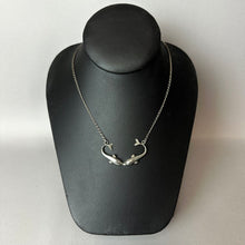 Load image into Gallery viewer, Vintage Catania Sterling Kissing Dolphins Necklace (18")
