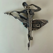 Load image into Gallery viewer, Vintage Sterling Boucher Rhinestone Ballerina Replica Brooch Pin (1.75")
