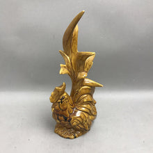 Load image into Gallery viewer, MCM Set of 2 Brown Glazed Ceramic Rooster Chicken Figurines (12")
