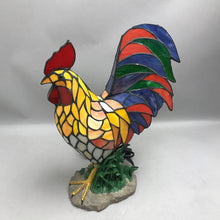 Load image into Gallery viewer, Vintage Tiffany Style Stained Glass Rooster Table Lamp (16")
