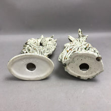 Load image into Gallery viewer, Set of 2 Ceramic Rooster Cream Brown Mid Century Farm Decor (12")
