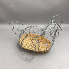 Load image into Gallery viewer, Vintage Chrome Chickenr Wire Egg Basket (13x11)
