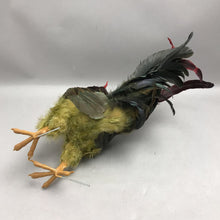 Load image into Gallery viewer, Vintage Faux Feather Rooster Figurine (14")

