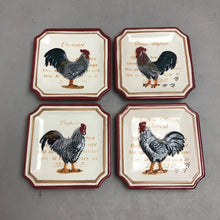 Load image into Gallery viewer, Set of 4 Vintage MWW Henriette Rooster Mini Plates (4.5")
