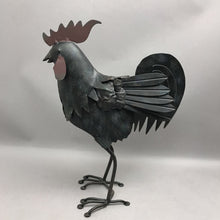 Load image into Gallery viewer, Black Metal Rooster Figurine Farmhouse Decor (16")
