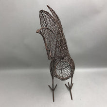 Load image into Gallery viewer, Vintage Metal Rooster Sculpture Wire Woven Basket (18")
