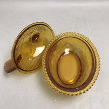 Load image into Gallery viewer, Vintage Indiana Glass Amber Hen On Nest Dish (7")
