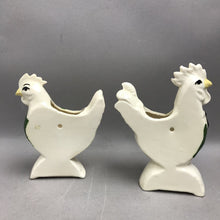 Load image into Gallery viewer, Set of Le Bow California Pottery Rooster Hen Wall Pockets (6")
