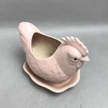 Load image into Gallery viewer, Vintage Ceramic Hen Planter w/Saucer (6")
