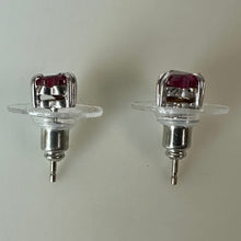 Load image into Gallery viewer, 10K White Gold Ruby Diamond Heart Pendant &amp; Stud Earrings Set (2.2g)
