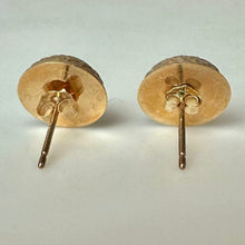 Load image into Gallery viewer, 14K Gold Diamond-Cut Domed Stud Earrings (1.1g)
