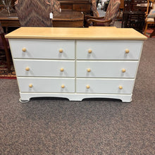 Load image into Gallery viewer, White / Wood Top Dresser 6 Drawer (29x50x16)
