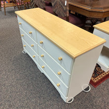 Load image into Gallery viewer, White / Wood Top Dresser 6 Drawer (29x50x16)
