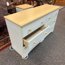Load image into Gallery viewer, White / Wood Top Dresser 6 Drawer (29x50x16)
