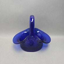 Load image into Gallery viewer, Cobalt Blue Glass Basket (~7x8x6)
