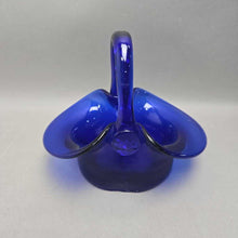 Load image into Gallery viewer, Cobalt Blue Glass Basket (~7x8x6)
