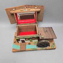 Load image into Gallery viewer, Vintage Log Cabin Cottage Mill Music/Jewelry Box (~5.5x10x6)
