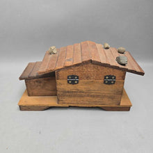 Load image into Gallery viewer, Vintage Log Cabin Cottage Mill Music/Jewelry Box (~5.5x10x6)
