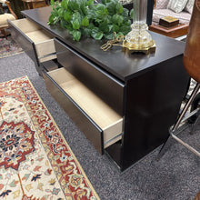 Load image into Gallery viewer, Black Dresser 6 Drawer AS IS (28x61x20)
