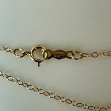 Load image into Gallery viewer, 14K Gold Diamond-Cut O Pendant on 18" Chain Necklace (1.4g)
