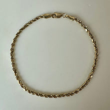Load image into Gallery viewer, 14K Gold 7" Rope Chain Bracelet (1.9g)
