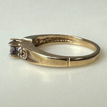 Load image into Gallery viewer, 10K Gold Topaz Diamond Vintage Baby/Child Ring sz 1.25 (1.3g)
