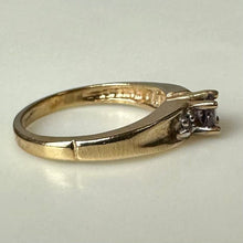 Load image into Gallery viewer, 10K Gold Topaz Diamond Vintage Baby/Child Ring sz 1.25 (1.3g)
