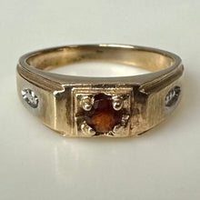 Load image into Gallery viewer, 10K Gold Garnet Vintage Baby/Child Ring sz 0.75 (1.2g)
